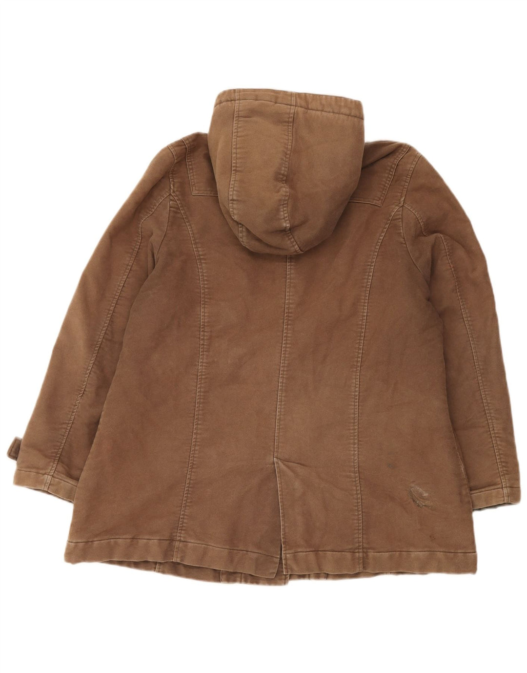Montgomery oversize con cappuccio da donna Fat Face UK 16 grande cotone marrone