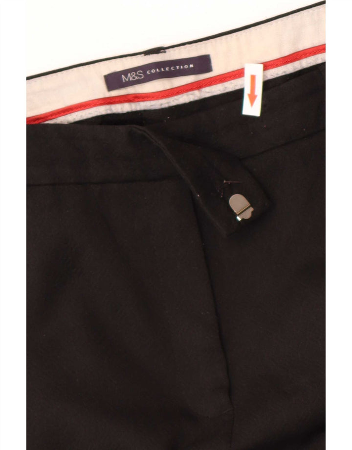 Pantaloni da abito slim da donna Marks & Spencer UK 12 medi W32 L25 neri