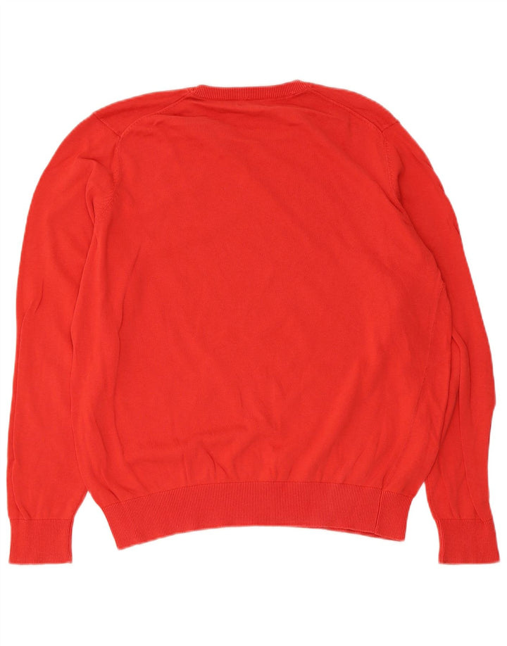 Refrigiwear Maglione girocollo da uomo in cotone rosso medio