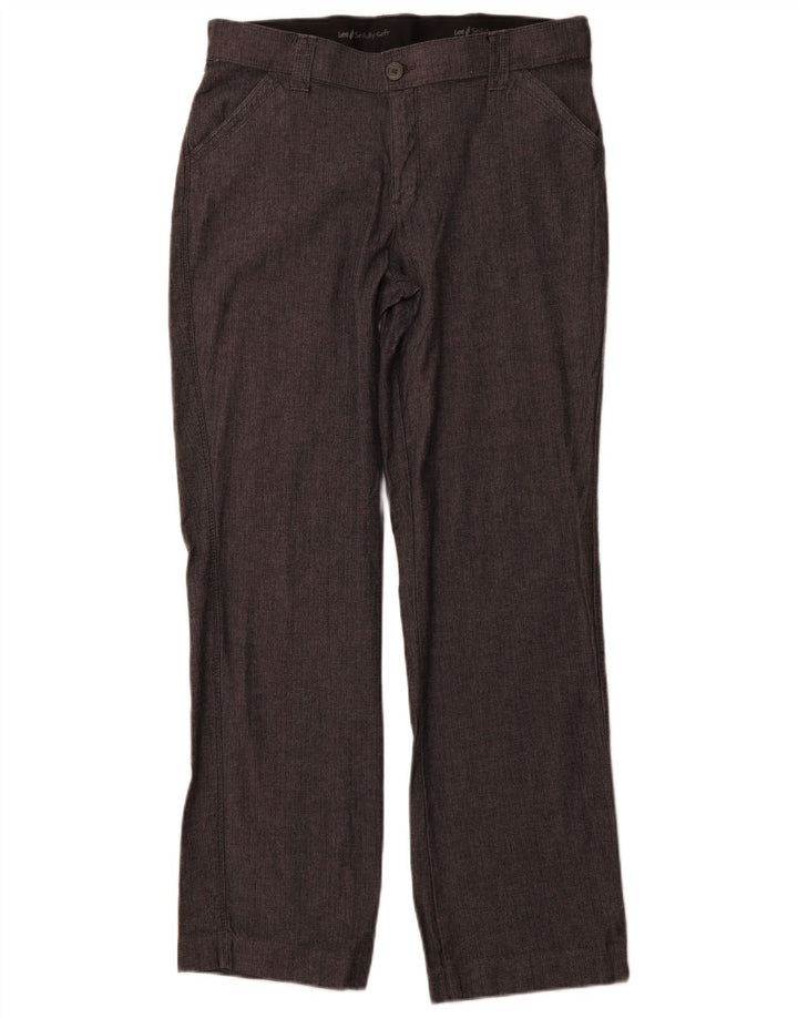 Pantaloni casual dritti da donna LEE US 12 Large W32 L31 Grigio a spina di pesce