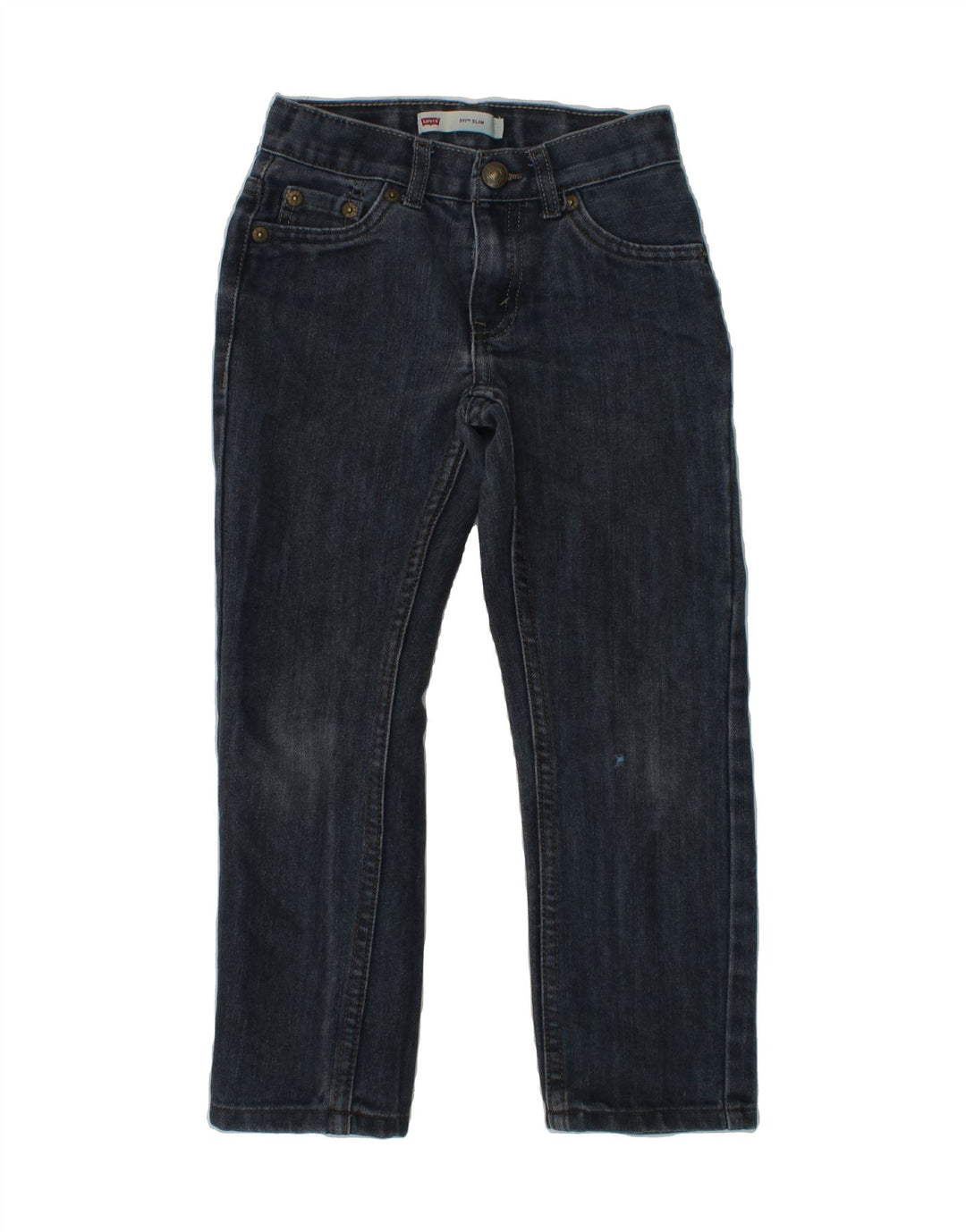 LEVI'S Boys 511 Slim Jeans 5-6 Years W20 L19  Navy Blue Cotton | Vintage Levi's | Thrift | Second-Hand Levi's | Used Clothing | Messina Hembry 
