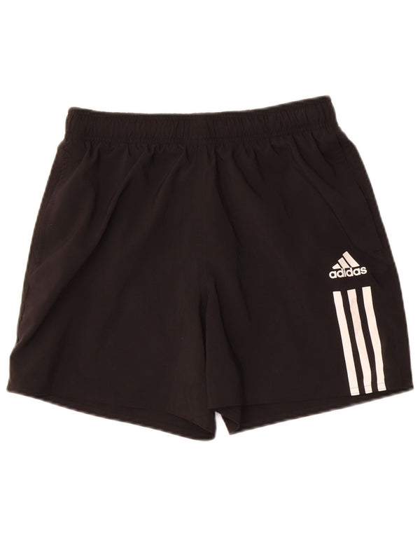 Pantaloncini sportivi da uomo Adidas medi neri in poliestere