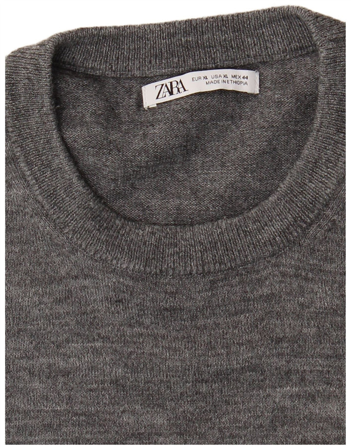 Maglione maglione girocollo da uomo Zara XL grigio