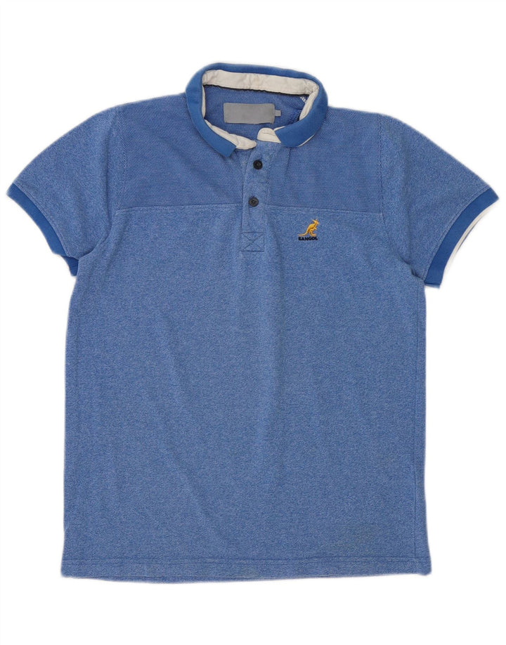 Polo da uomo KANGOL piccola in cotone blu