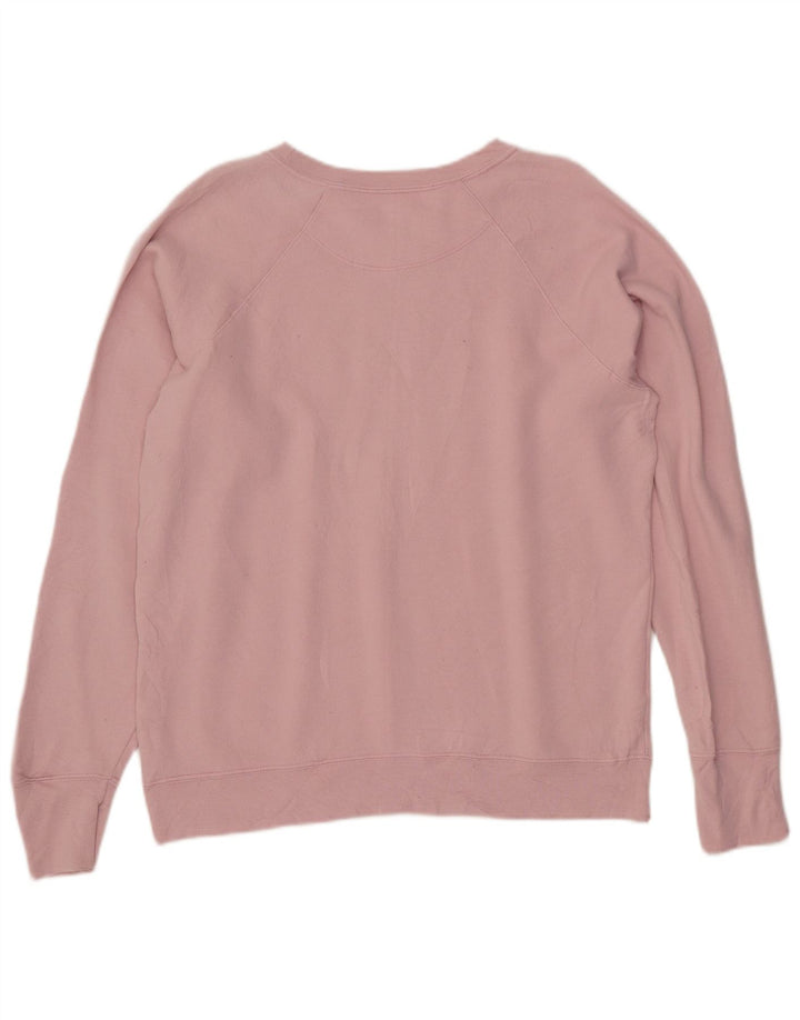 CHAMPION Felpa con grafica da donna Maglione UK 16 Large Rosa Poliestere