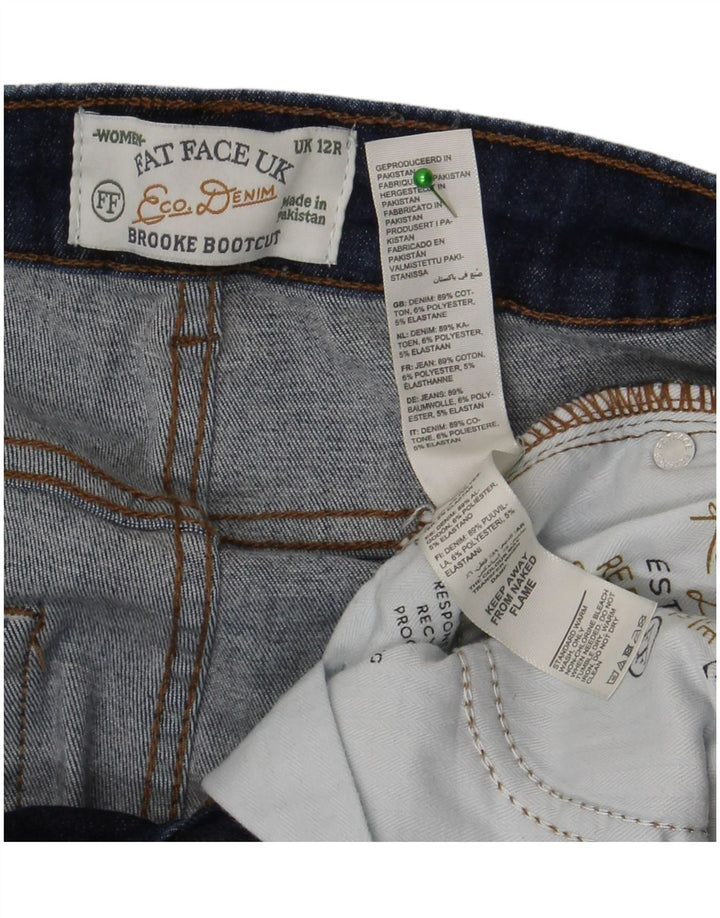 Jeans bootcut da donna Fat Face UK 12 medio W29 L28 cotone blu navy