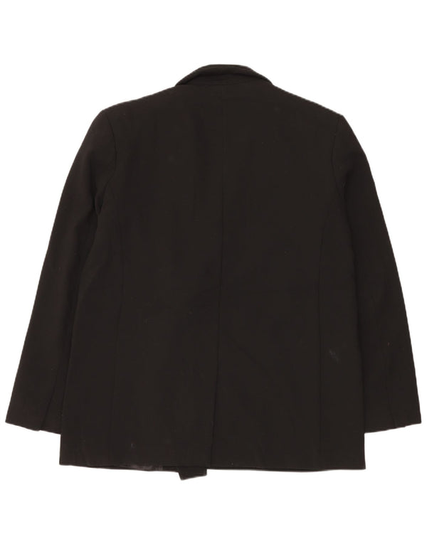Giacca blazer doppiopetto da donna ZARA UK 16 grande poliestere nero