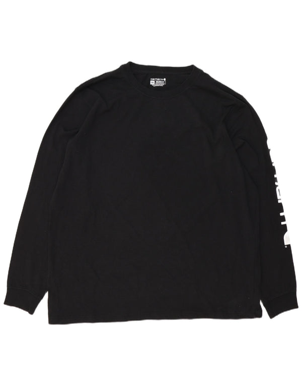 Carhartt Maglietta da uomo con vestibilità rilassata grafica manica lunga 2XL cotone nero