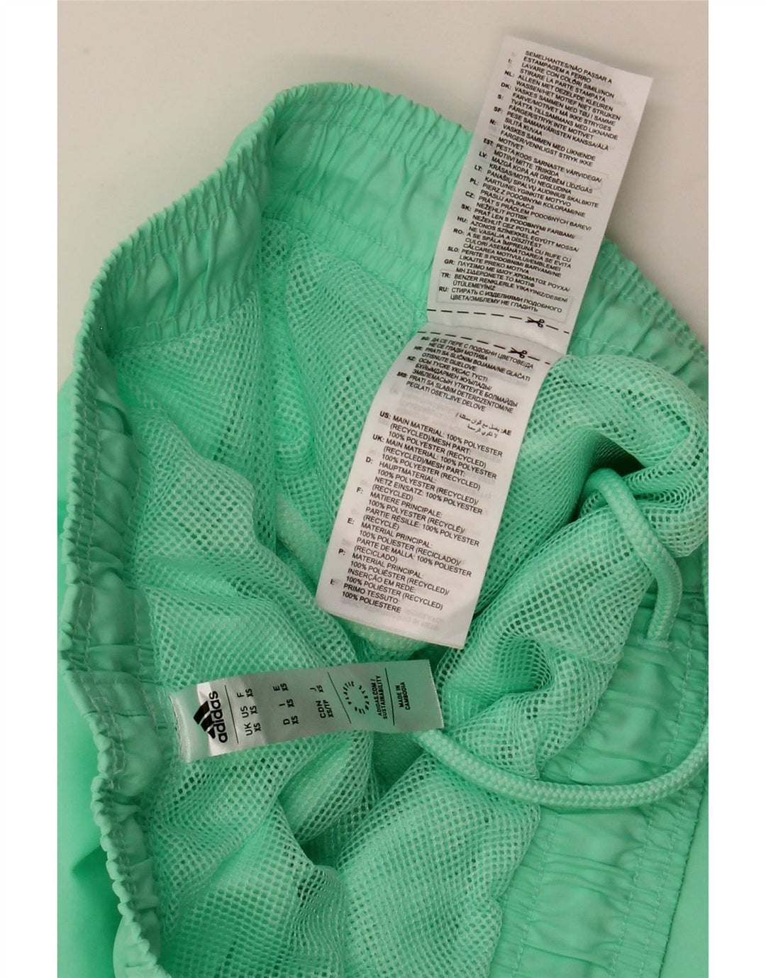 Pantaloncini da bagno Adidas Aeroready da uomo XS poliestere verde