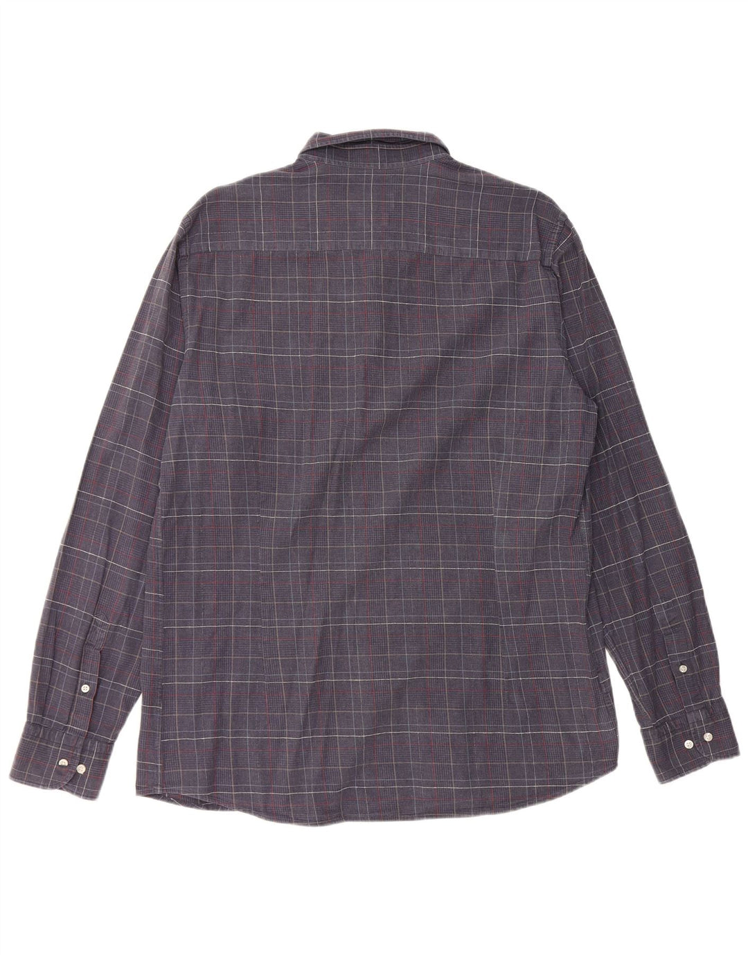 MASSIMO DUTTI Camicia da uomo XL in cotone pied de poule blu navy