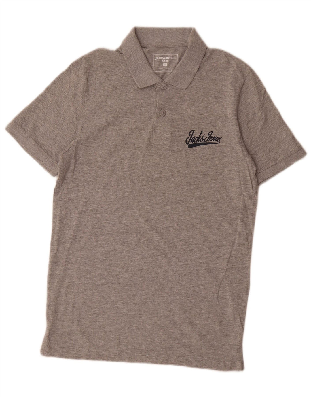 Polo da uomo Jack & Jones piccola in cotone grigio