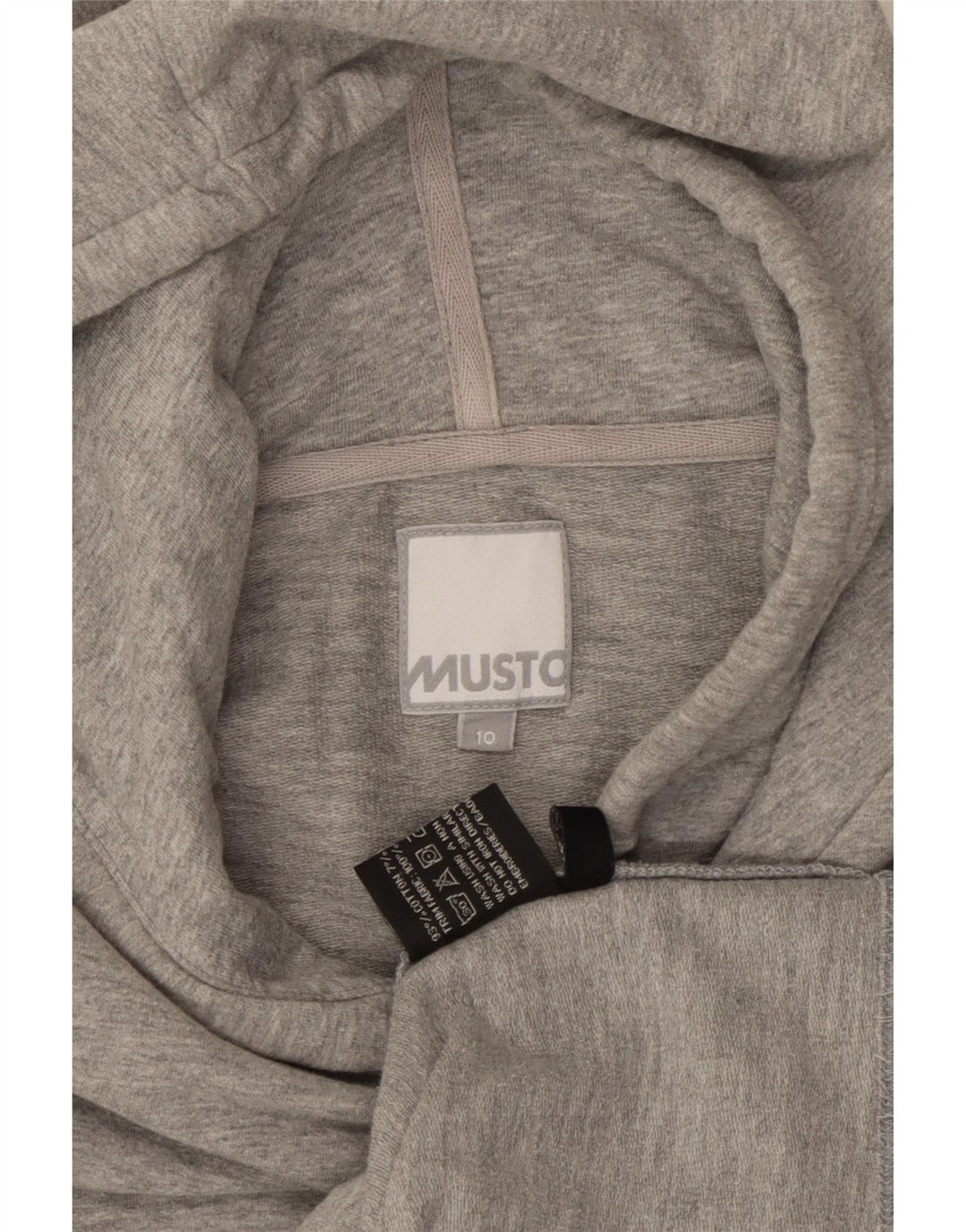 Maglione con cappuccio da donna Musto UK 10 piccolo cotone grigio