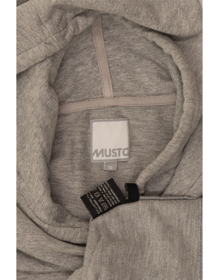 Maglione con cappuccio da donna Musto UK 10 piccolo cotone grigio