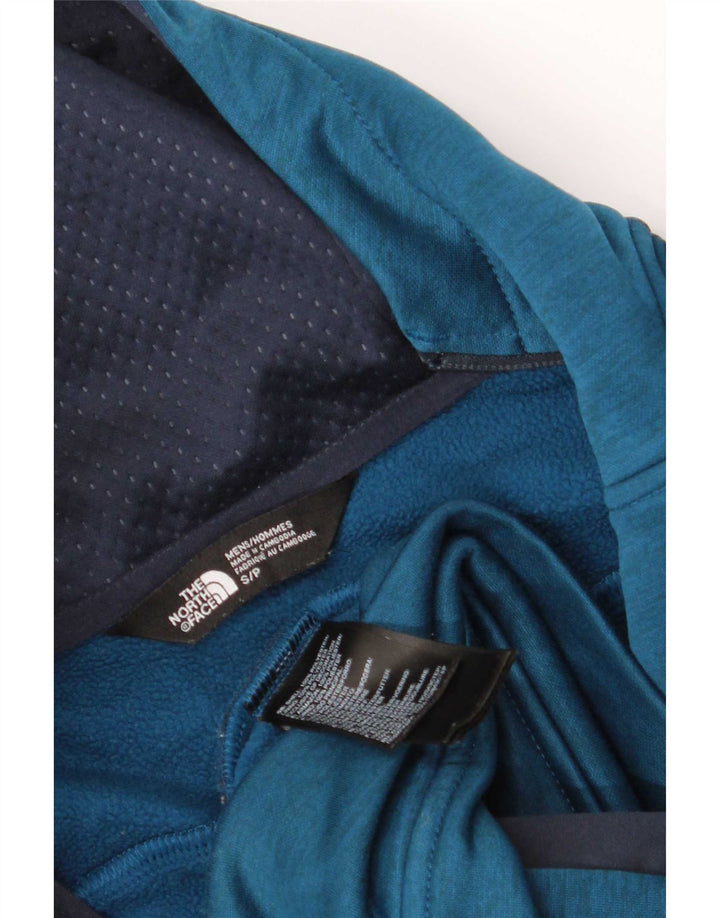 Maglione con cappuccio e zip da uomo The North Face piccolo in poliestere color block blu