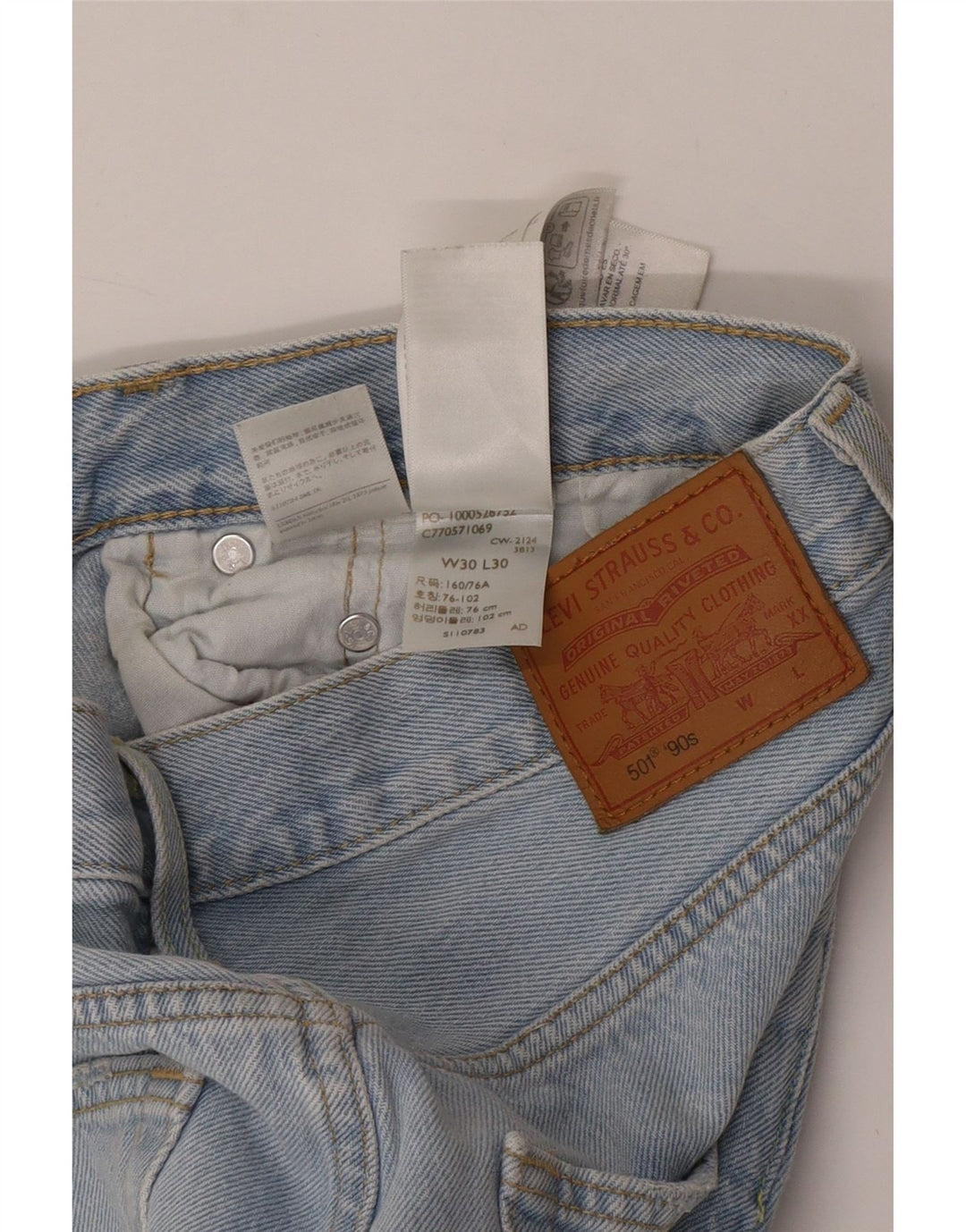 Levi's Uomo 501 Jeans dritti W30 L30 Cotone Blu