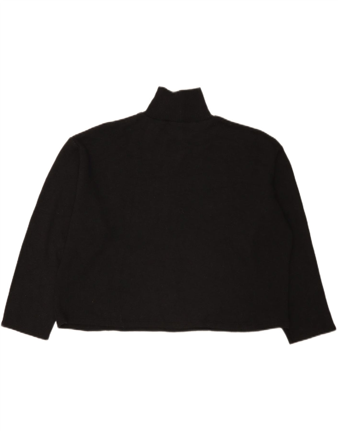 Maglione corto corto da donna Zara con collo dolcevita UK 14 grande nero