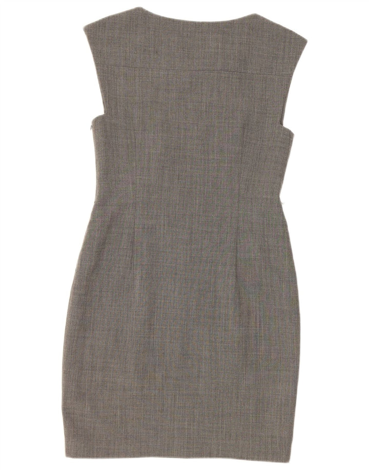 Ted Baker Abito tubino senza maniche da donna taglia 2 piccolo poliestere grigio