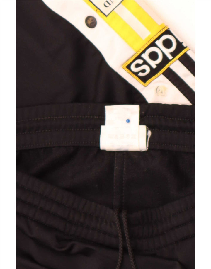 Pantaloni da tuta grafica da uomo Adidas, poliestere color block medio nero
