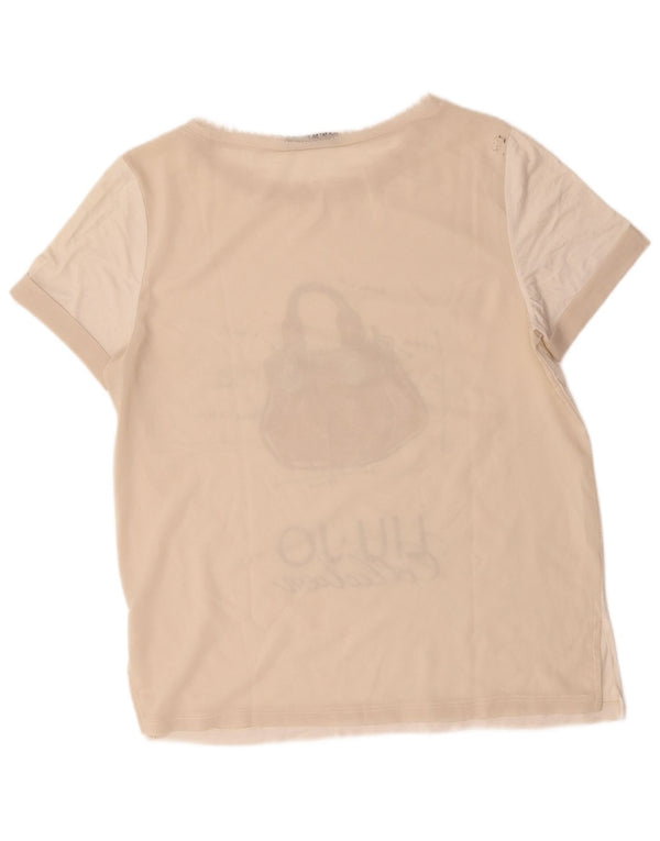 Maglietta grafica da donna Liu Jo Top UK 16 Large Beige