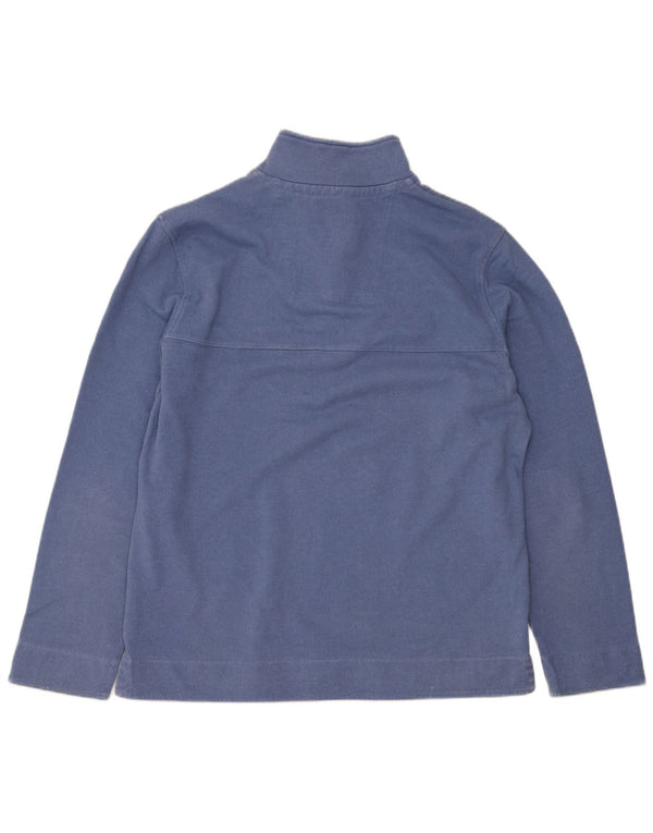 Crew Clothing Felpa con collo con zip da uomo Maglione XL Cotone blu