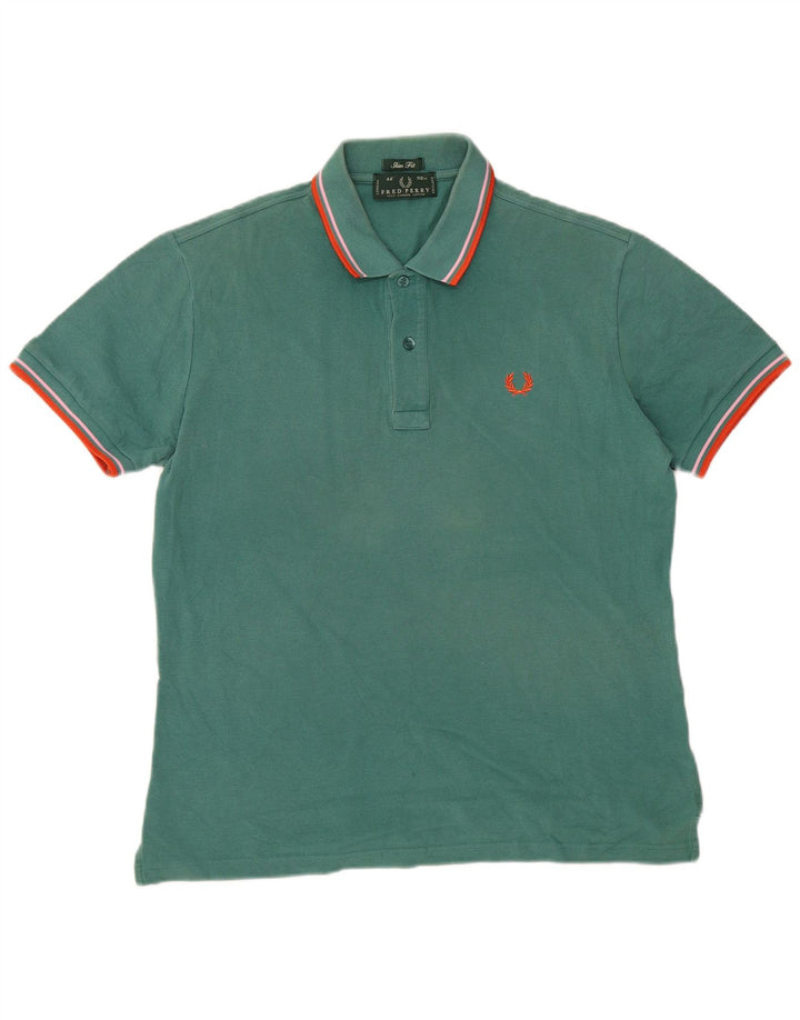 Polo Fred Perry da uomo slim fit in cotone a righe verde medio