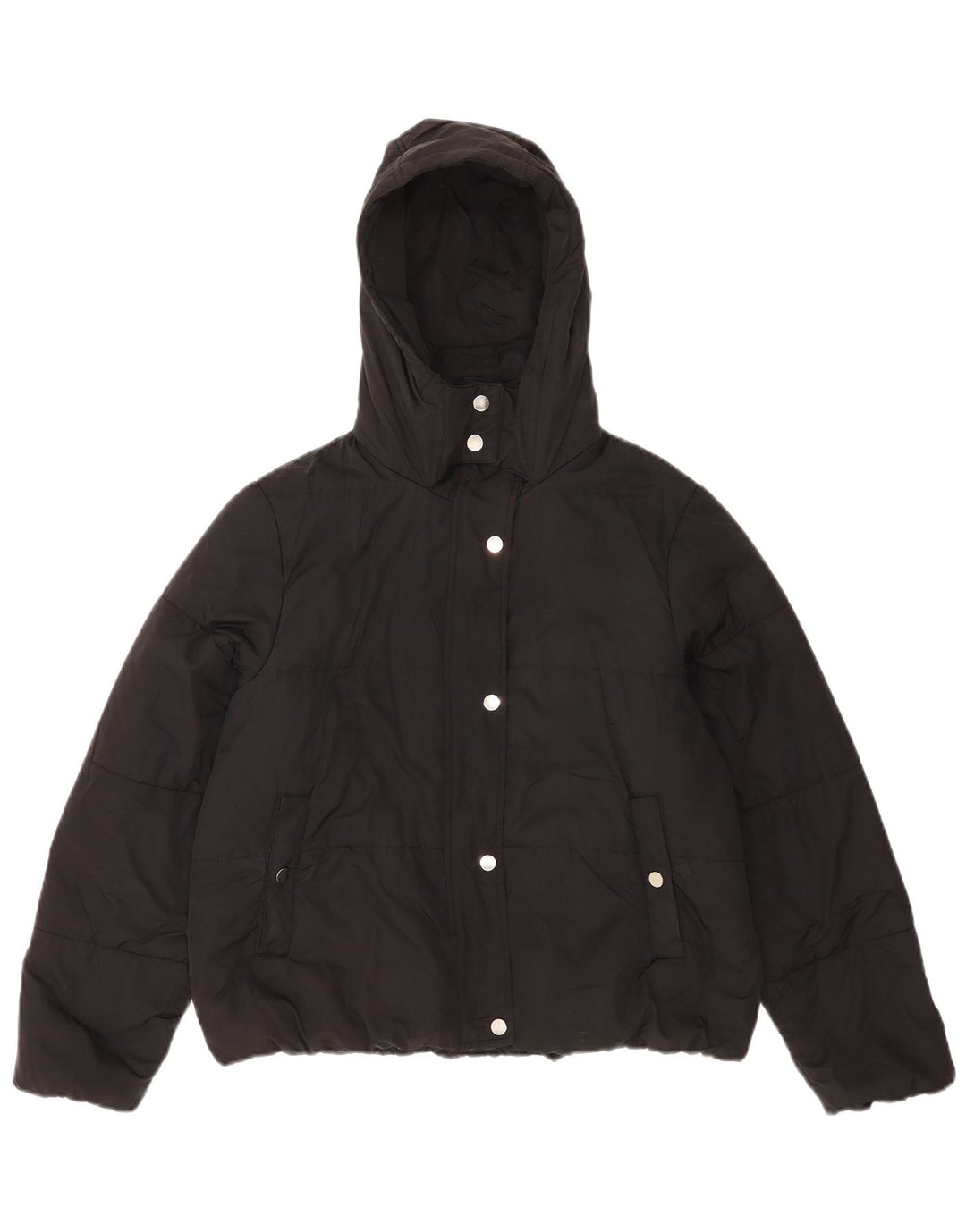 Giacca imbottita oversize con cappuccio da donna Marks & Spencer UK 14 grande nera