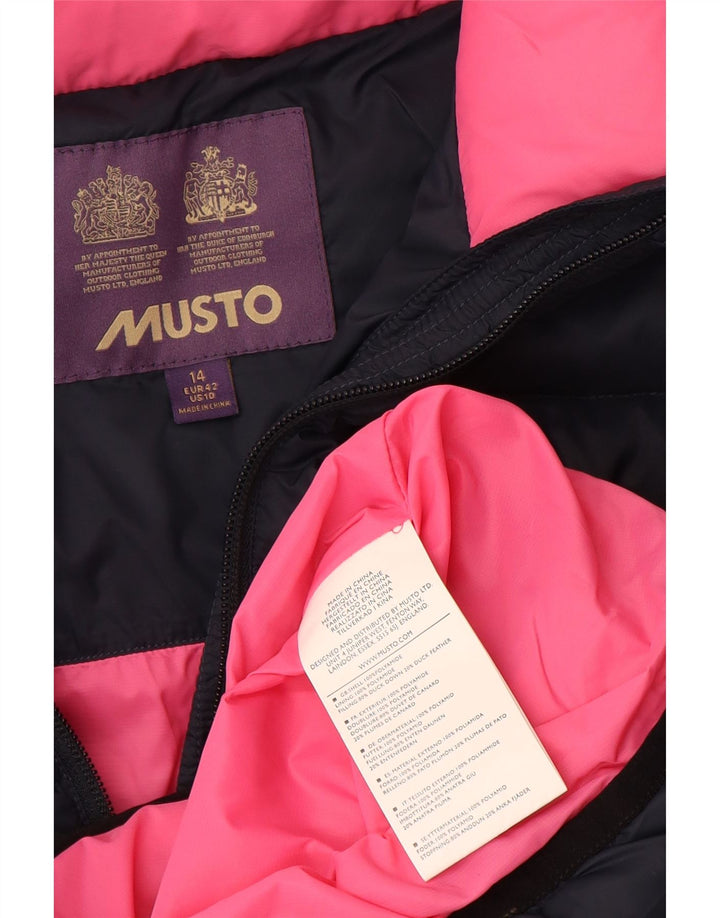 Giacca imbottita da donna Musto UK 14 Large Blu Navy in poliammide
