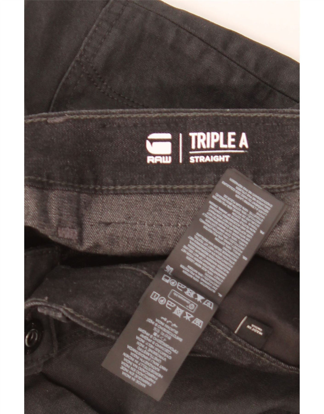 Jeans dritti da uomo G-Star W31 L32 cotone nero