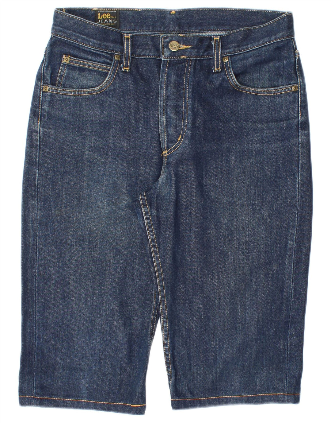 Pantaloncini di jeans Detroit da uomo LEE W32 in cotone blu medio