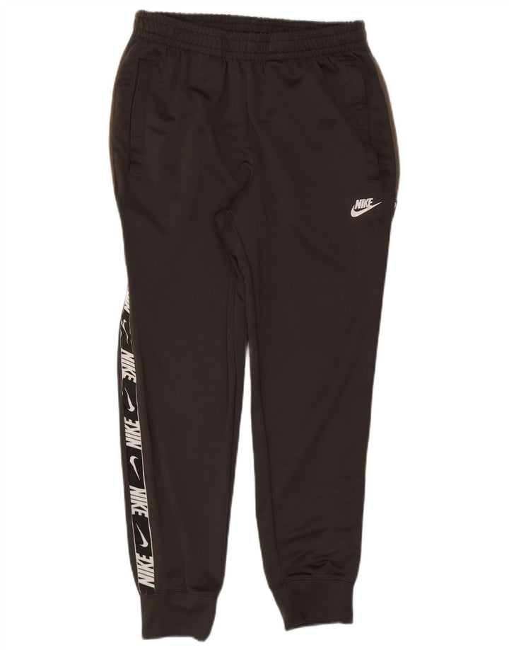 NIKE Mens Graphic Tracksuit Trousers Joggers Medium Grey Colourblock