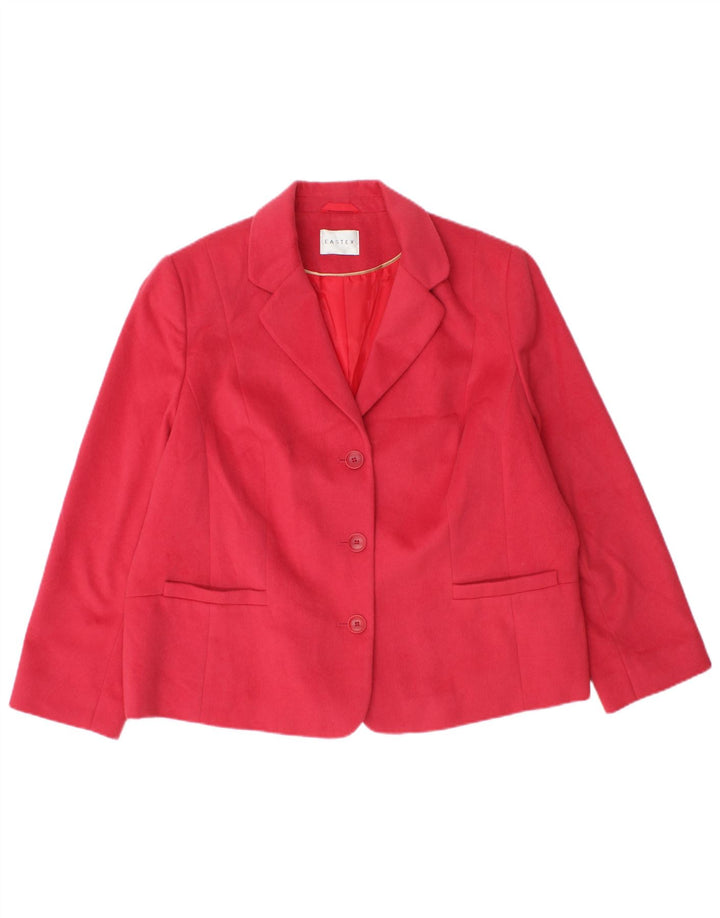 Giacca blazer a 3 bottoni da donna Eastex UK 20 2XL poliestere rosa