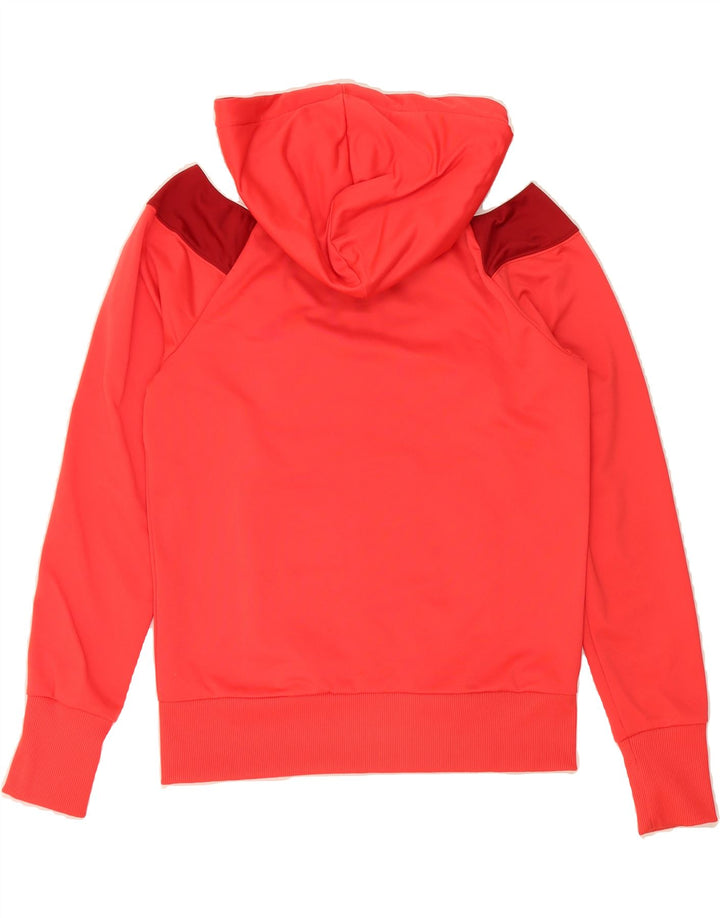 PUMA Womens Zip Hoodie Sweater UK 14 Large  Pink Colourblock Polyester Vintage Puma and Second-Hand Puma from Messina Hembry 
