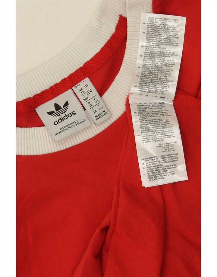 T-shirt da donna Adidas Top UK 12 rosso medio in cotone