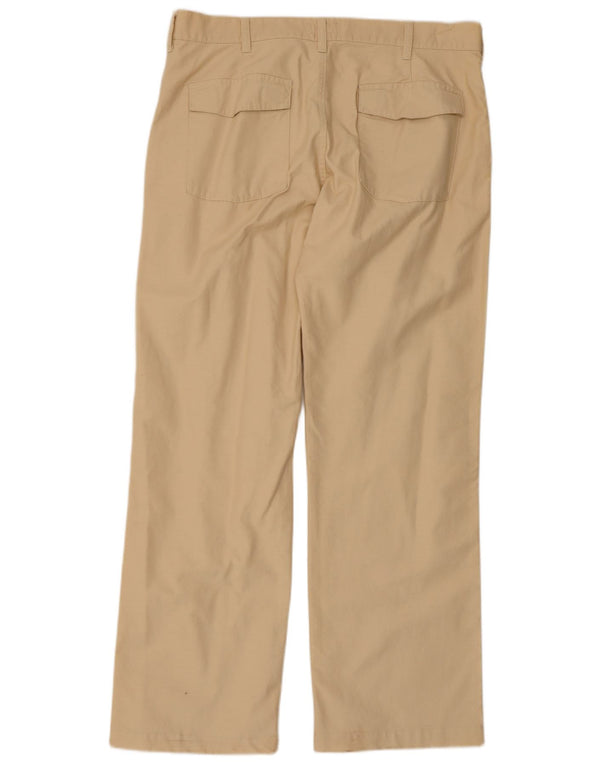 Pantaloni chino dritti da uomo Armani W36 L32 in cotone beige