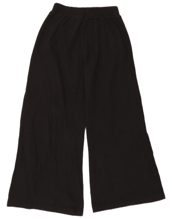 Pantaloni da tuta da donna con grafica a gamba larga Benetton UK 8 piccoli in cotone nero
