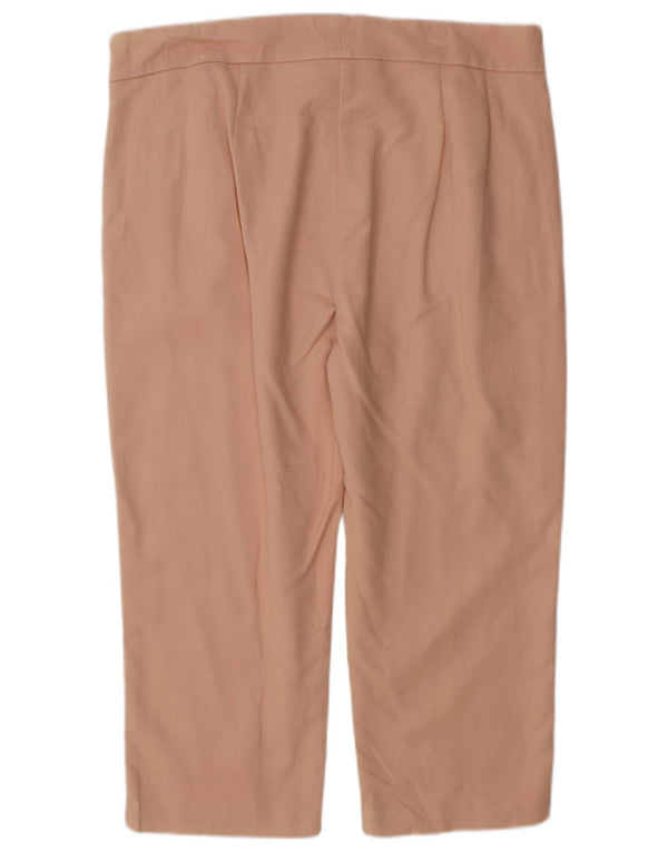 Marks & Spencer Womens Straight Chino Trousers UK 14 Large W34 L21 Pink