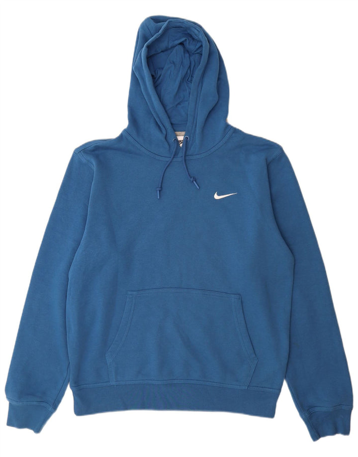 Felpa con cappuccio da uomo Nike in cotone blu medio