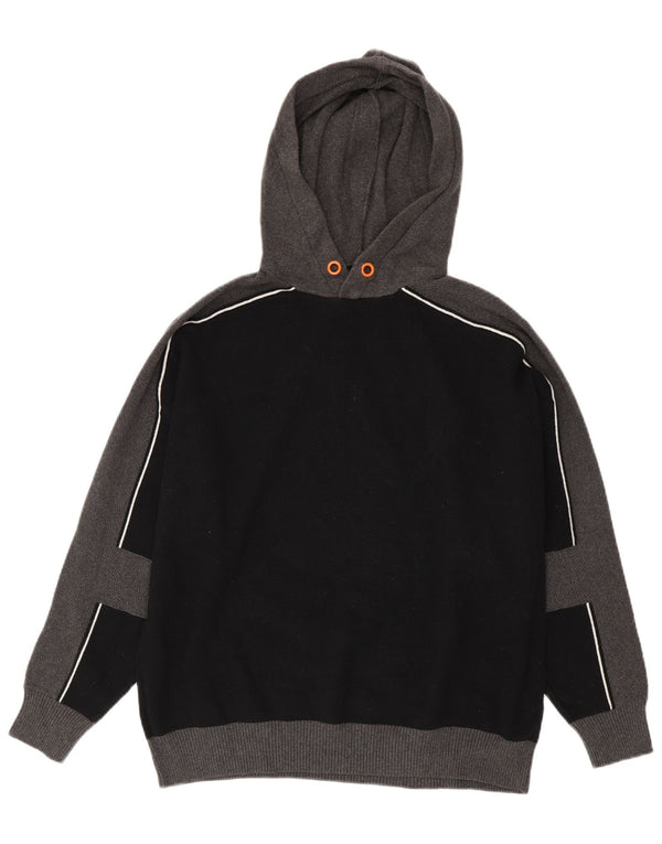 Maglione con cappuccio da uomo Zara XL nero a blocchi di colore