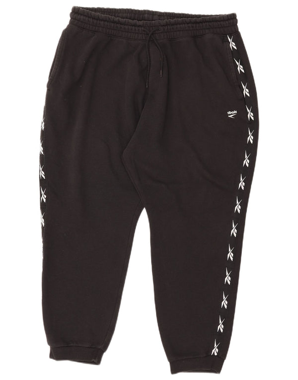 Pantaloni da tuta grafica da uomo Reebok Joggers XL in cotone nero