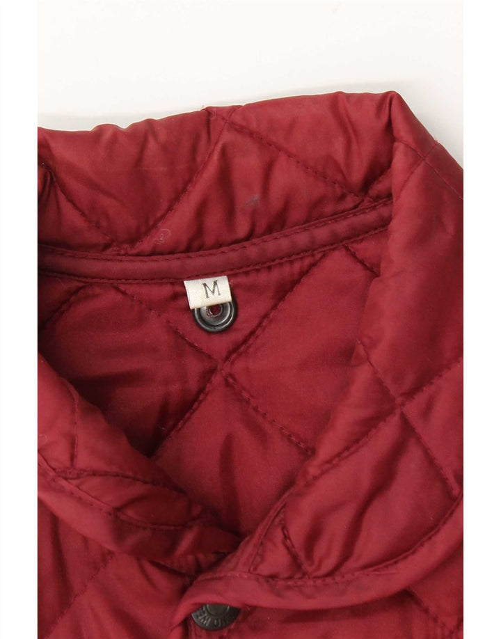 Gilet trapuntato da uomo vintage UK 38 Borgogna medio