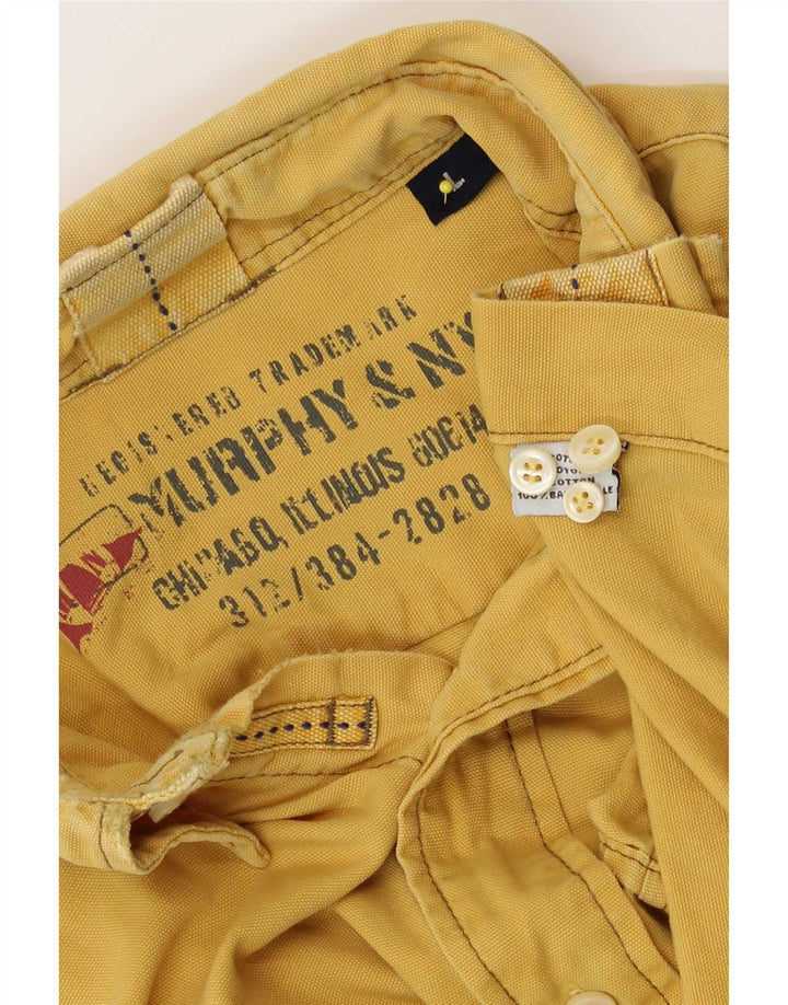 Camicia da uomo Murphy & Nye grande in cotone giallo