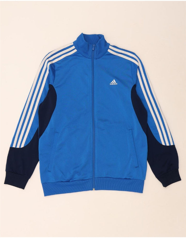 Giacca da tuta ADIDAS da ragazzo 15-16 anni in poliestere color block blu