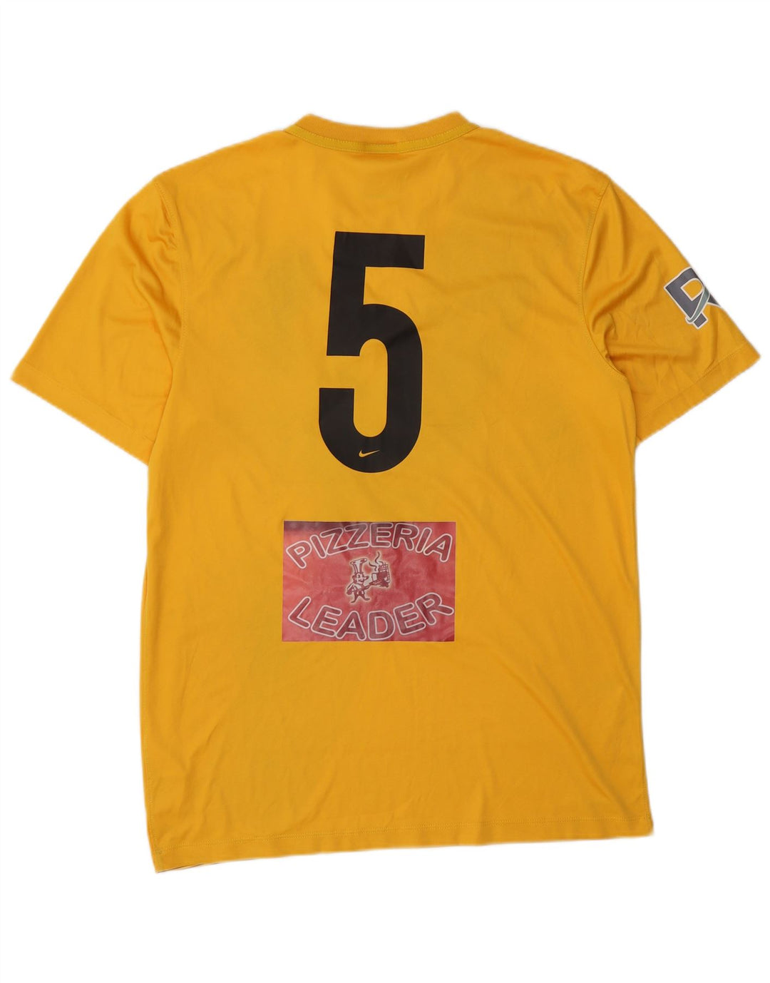 T-shirt grafica Nike Dri Fit da uomo, top in poliestere color block giallo medio