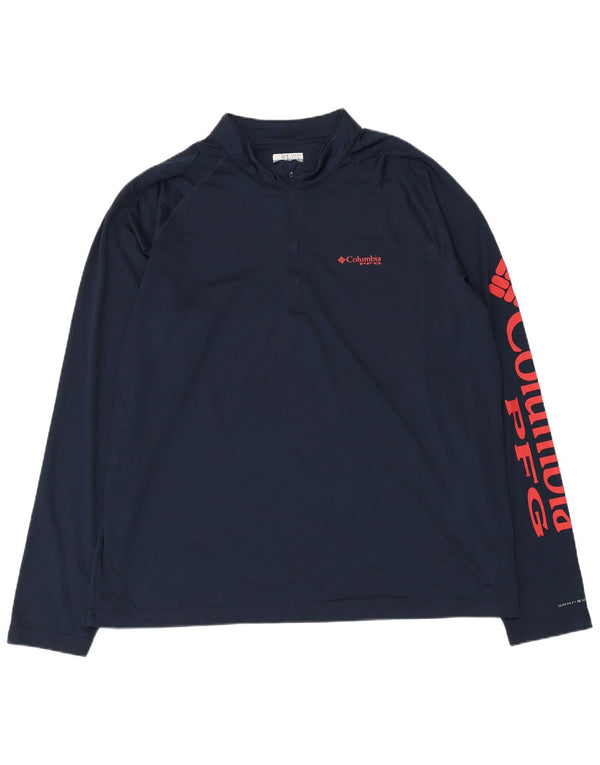 Maglietta Columbia Omni-Shade Graphic Pullover da uomo XL Blu Navy