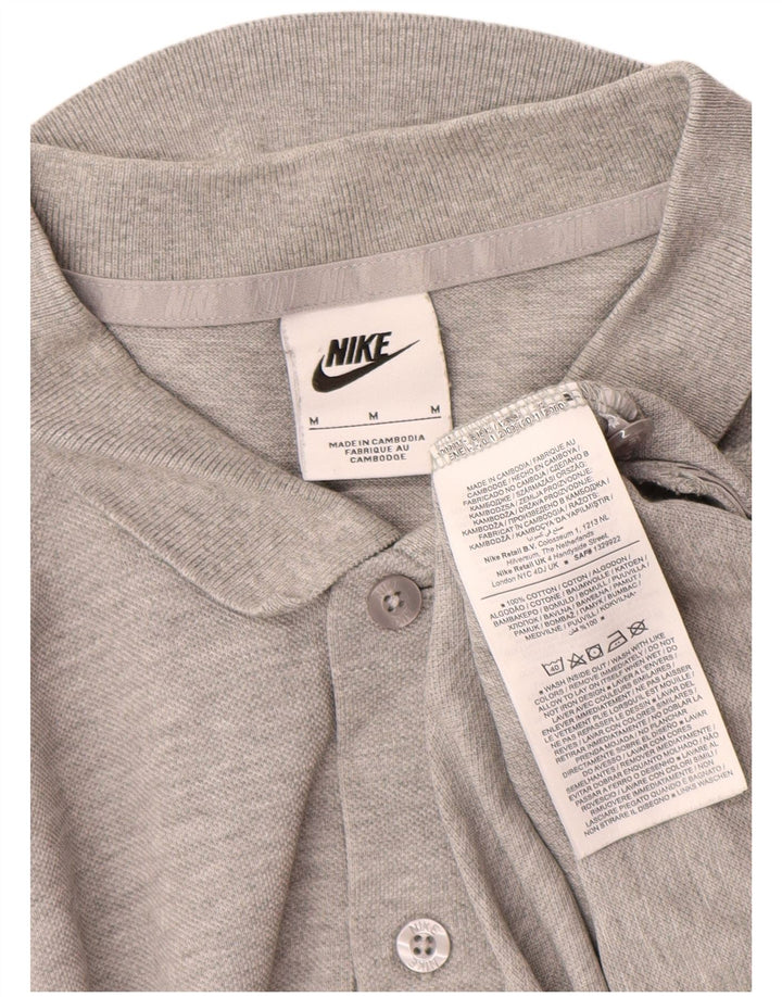 Polo Nike da uomo in cotone mélange grigio medio