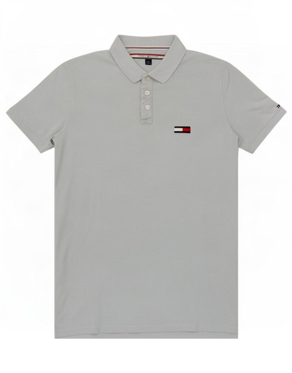 Polo da uomo Tommy Hilfiger grande in cotone blu