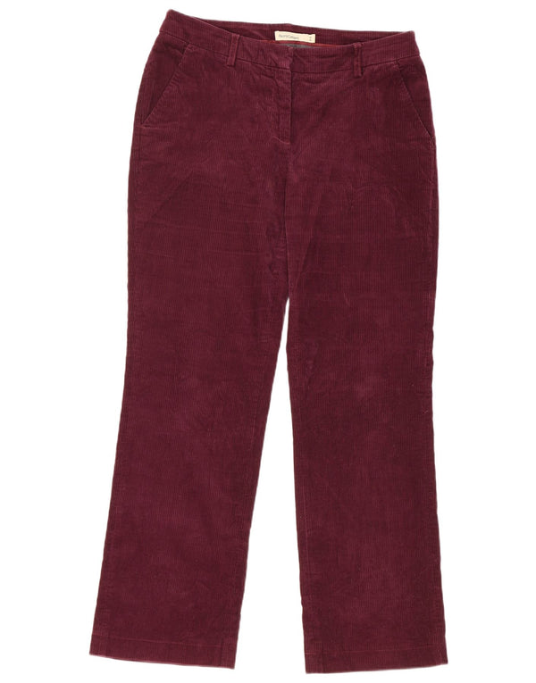 Pantaloni da donna in velluto a coste Henry Cottons IT 44 medio W32 L30 Borgogna