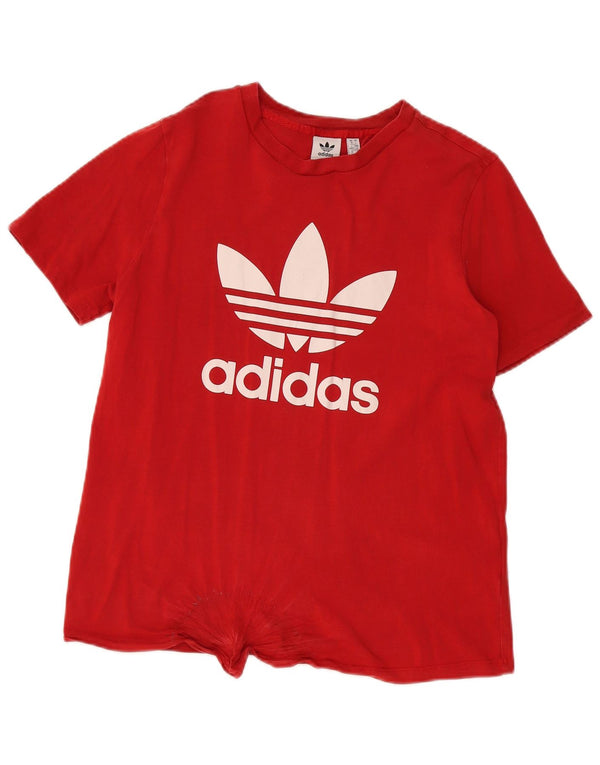 T-shirt grafica da donna Adidas Top UK 18 XL rosso cotone