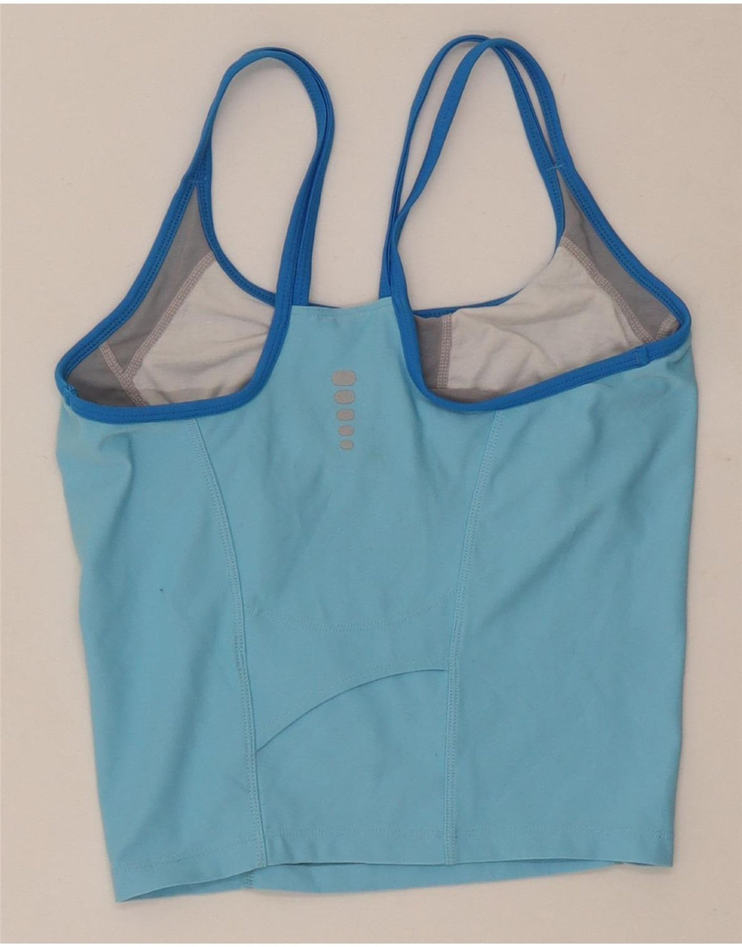Canotta corta Nike Dri Fit da donna US 4/6 Small Blu Colourblock in poliestere