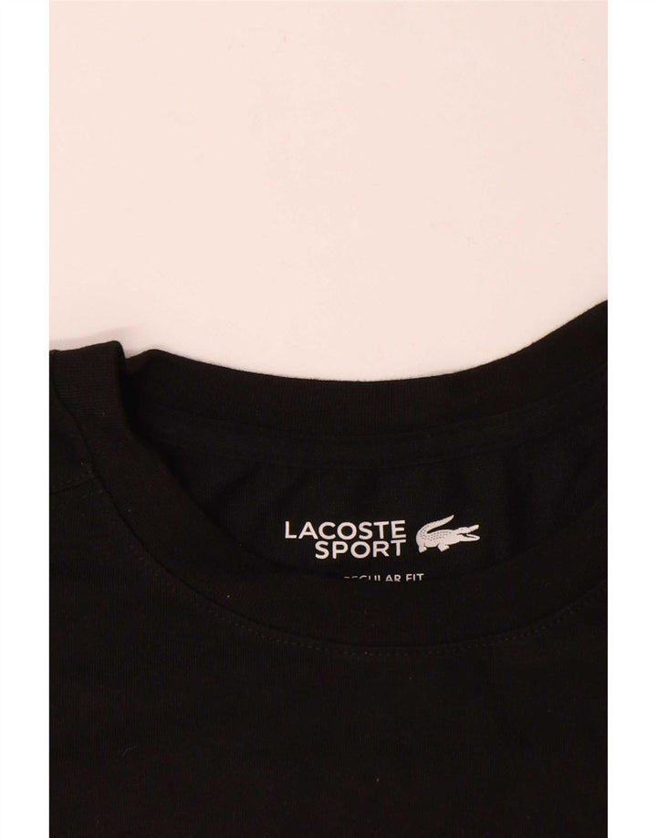T-shirt Lacoste da uomo vestibilità regolare, taglia grande, in cotone nero